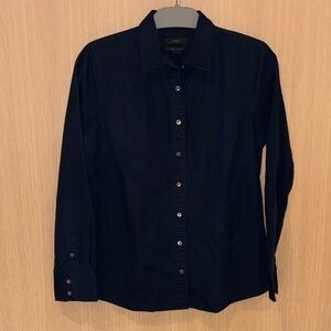 J. Crew Stretch Perfect Dark Blue Button Down Shirt